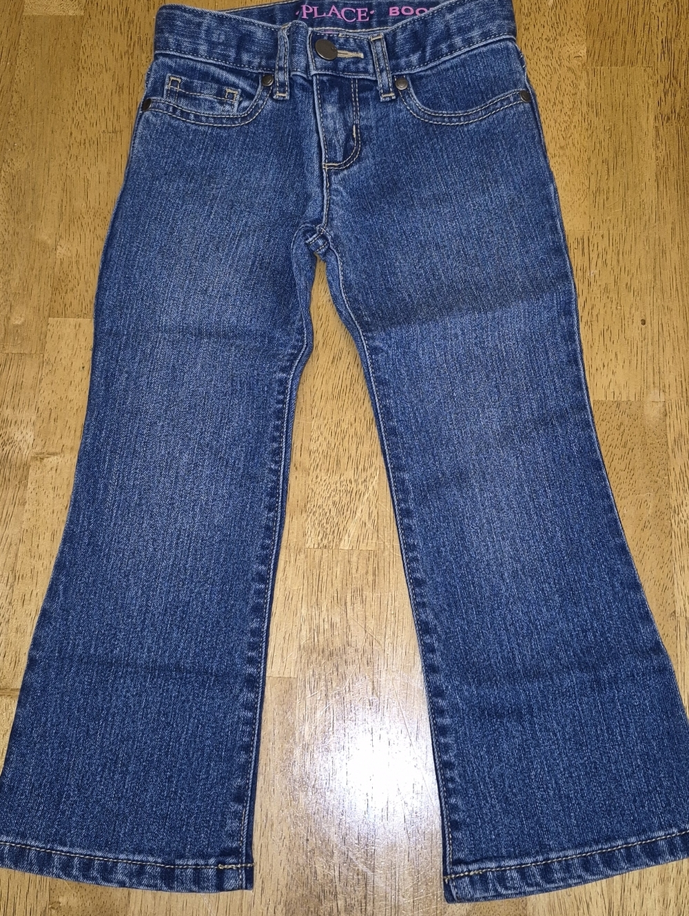 The Children's Place Medium Stonewashed Bootcut Blue Jeans Sz 4 Girls Denim